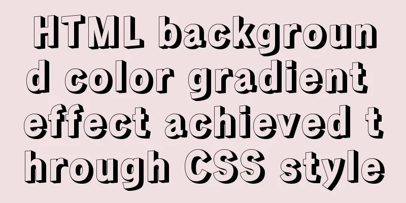 HTML background color gradient effect achieved through CSS style