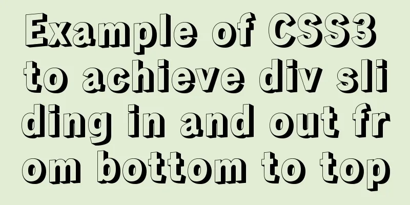 Example of CSS3 to achieve div sliding in and out from bottom to top