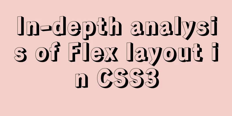 In-depth analysis of Flex layout in CSS3