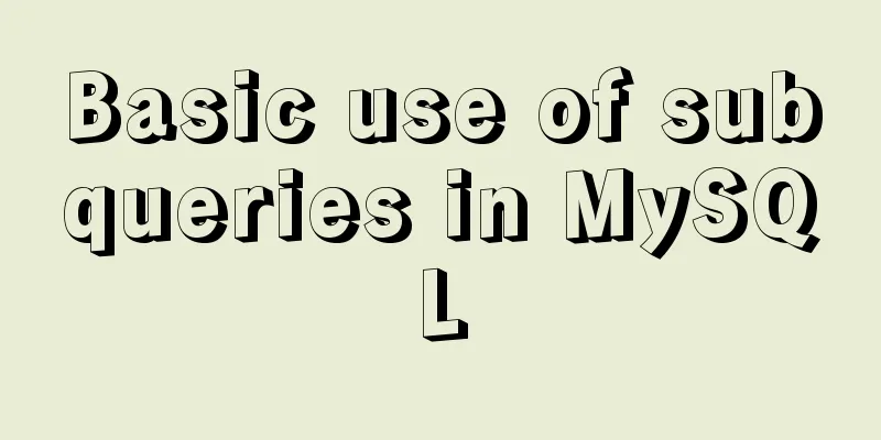 Basic use of subqueries in MySQL