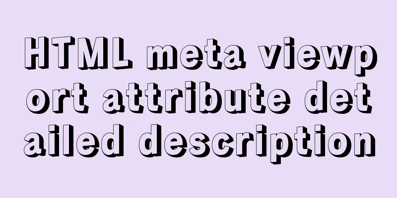 HTML meta viewport attribute detailed description