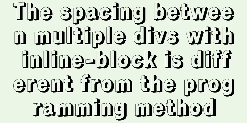 The spacing between multiple divs with inline-block is different from the programming method