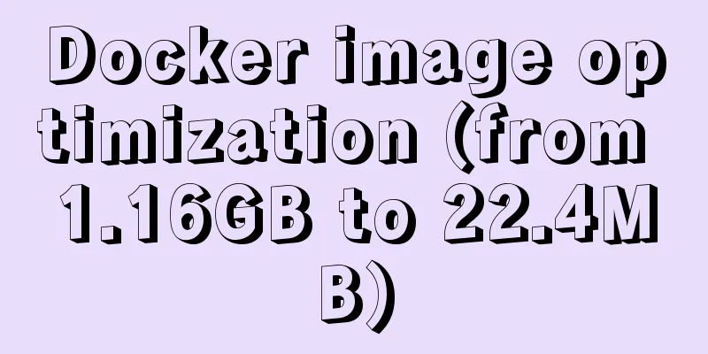 Docker image optimization (from 1.16GB to 22.4MB)