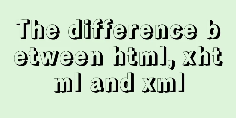 The difference between html, xhtml and xml