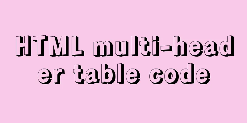 HTML multi-header table code