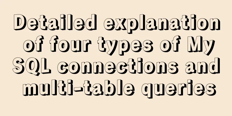 Detailed explanation of four types of MySQL connections and multi-table queries