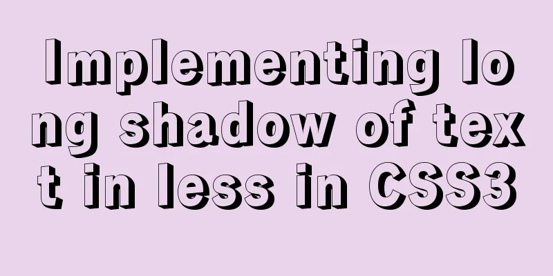 Implementing long shadow of text in less in CSS3
