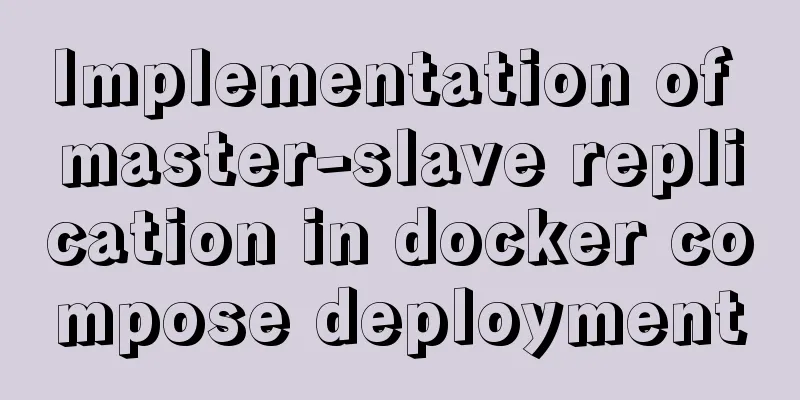 Implementation of master-slave replication in docker compose deployment