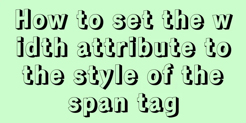 How to set the width attribute to the style of the span tag