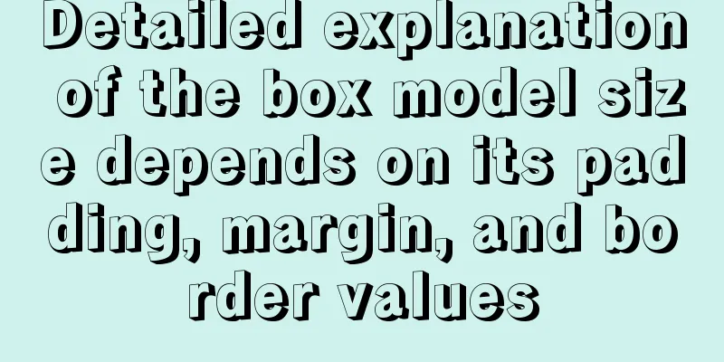 Detailed explanation of the box model size depends on its padding, margin, and border values