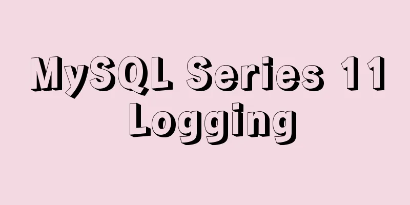 MySQL Series 11 Logging