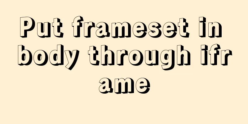 Put frameset in body through iframe