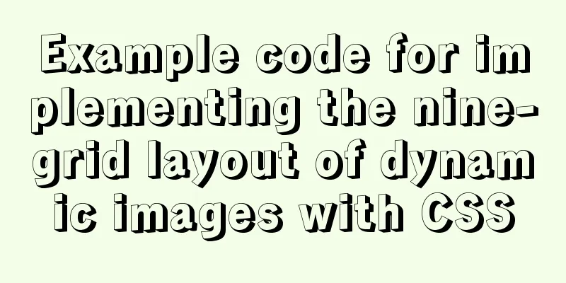 Example code for implementing the nine-grid layout of dynamic images with CSS