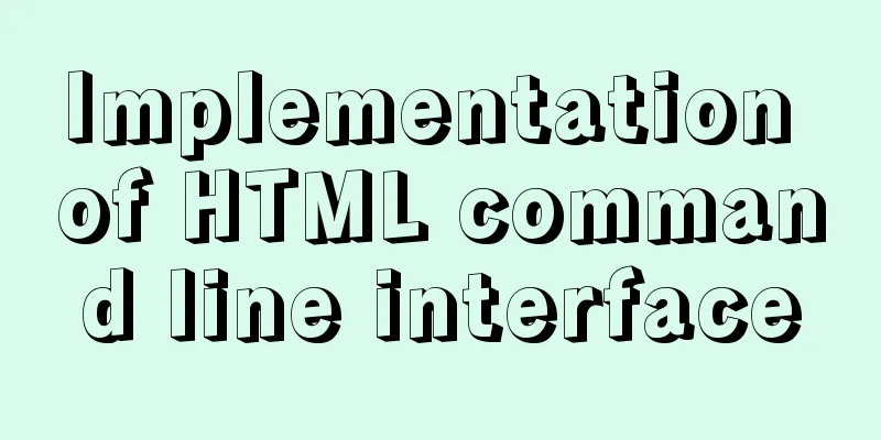 Implementation of HTML command line interface