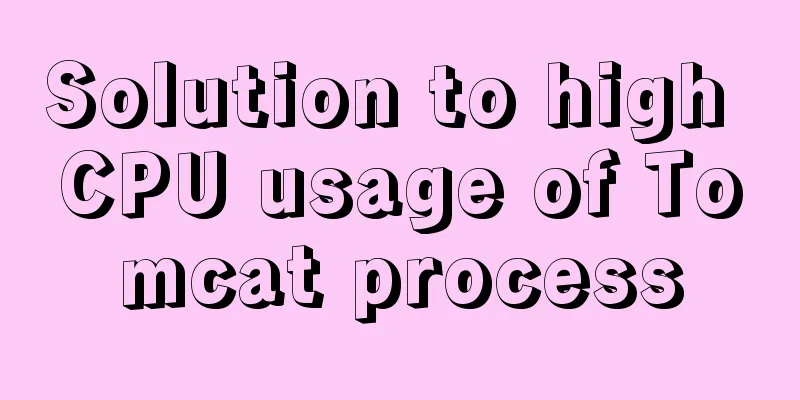 Solution to high CPU usage of Tomcat process