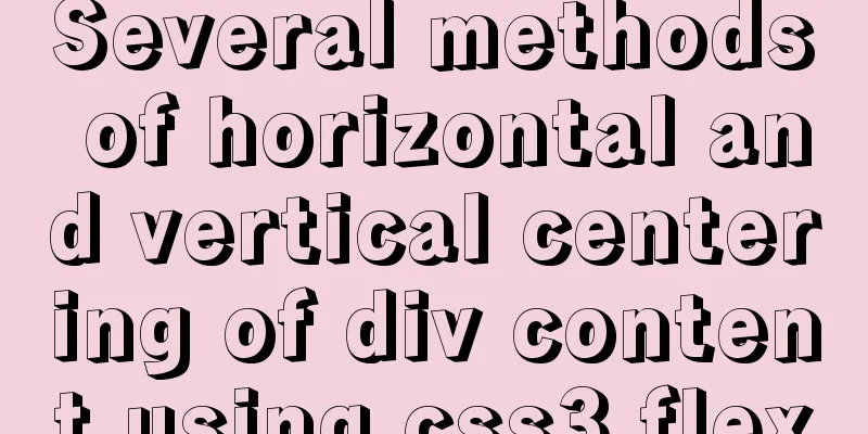 Several methods of horizontal and vertical centering of div content using css3 flex