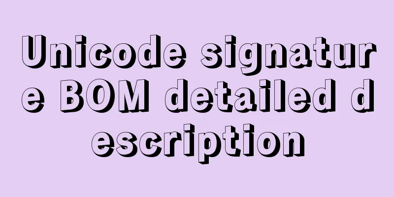 Unicode signature BOM detailed description