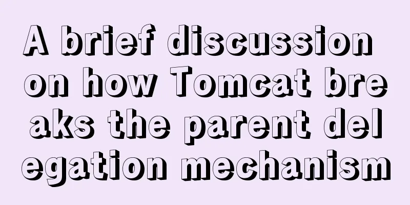 A brief discussion on how Tomcat breaks the parent delegation mechanism