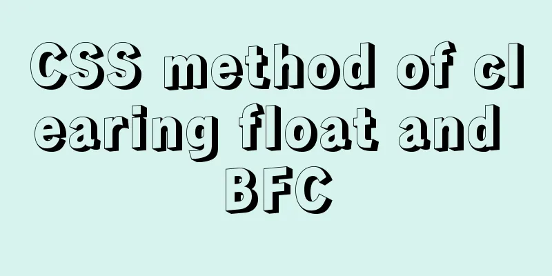 CSS method of clearing float and BFC