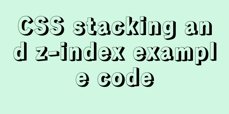 CSS stacking and z-index example code