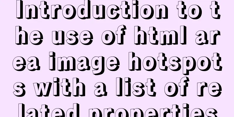 Introduction to the use of html area image hotspots with a list of related properties