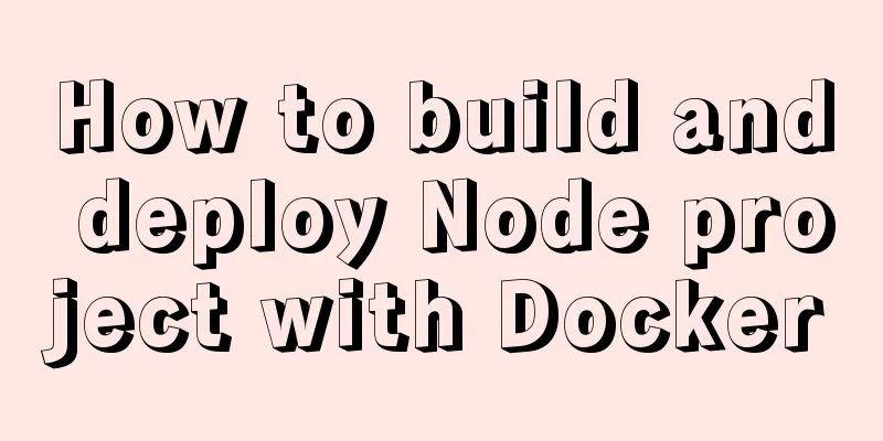 How to build and deploy Node project with Docker