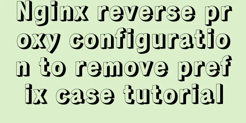Nginx reverse proxy configuration to remove prefix case tutorial