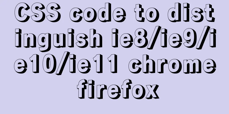 CSS code to distinguish ie8/ie9/ie10/ie11 chrome firefox