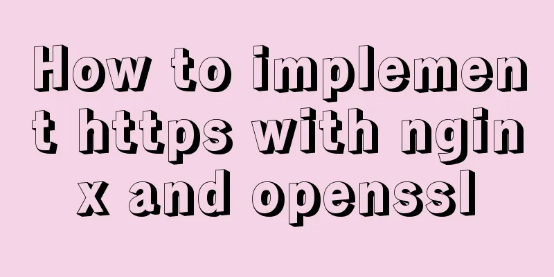 How to implement https with nginx and openssl