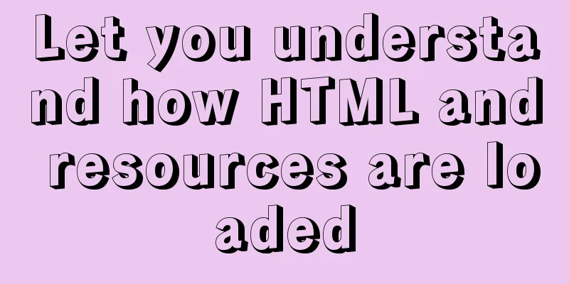 Let you understand how HTML and resources are loaded