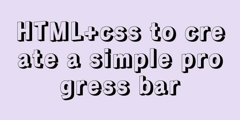 HTML+css to create a simple progress bar
