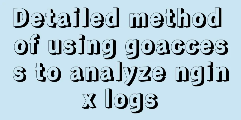 Detailed method of using goaccess to analyze nginx logs