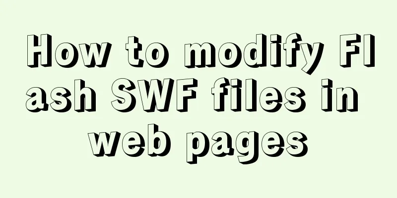 How to modify Flash SWF files in web pages