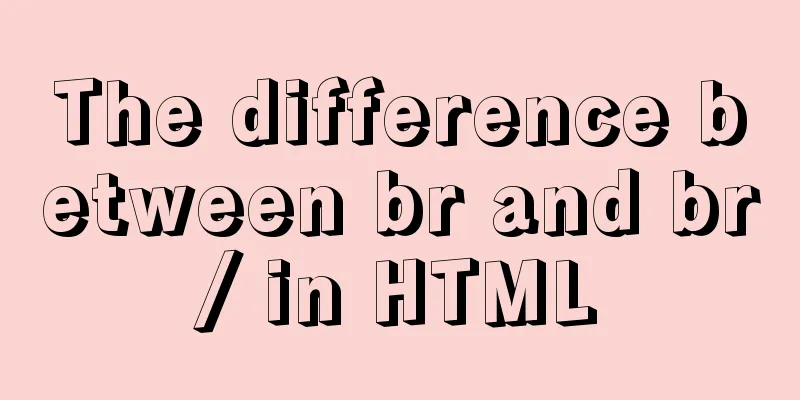 The difference between br and br/ in HTML