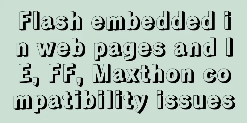 Flash embedded in web pages and IE, FF, Maxthon compatibility issues