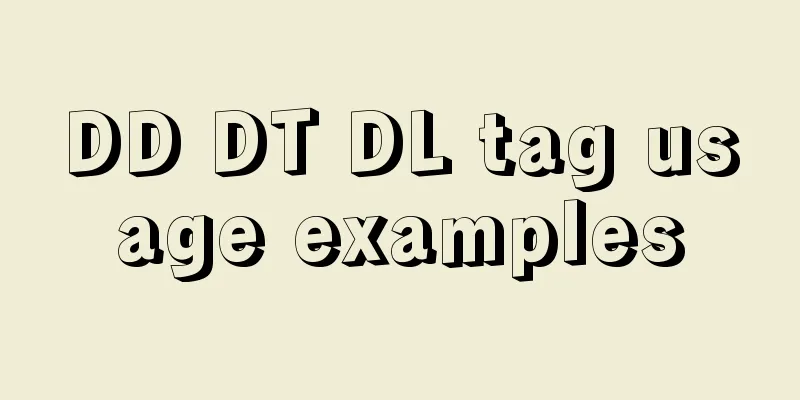 DD DT DL tag usage examples