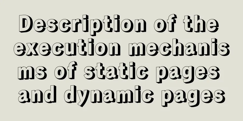 Description of the execution mechanisms of static pages and dynamic pages