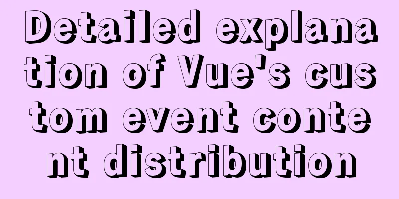 Detailed explanation of Vue's custom event content distribution