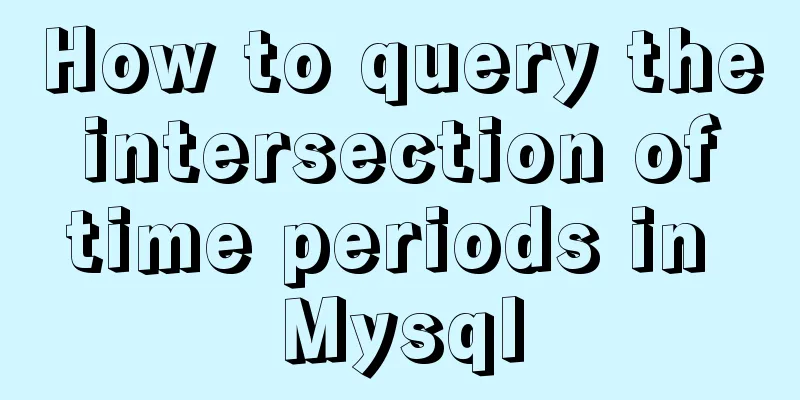 How to query the intersection of time periods in Mysql