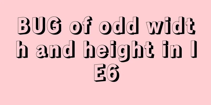 BUG of odd width and height in IE6