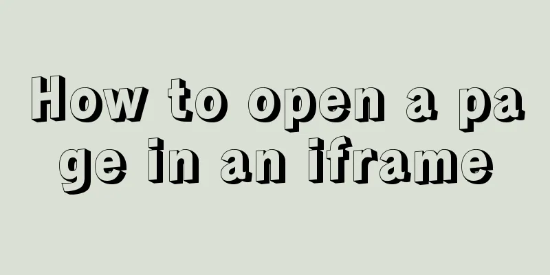 How to open a page in an iframe