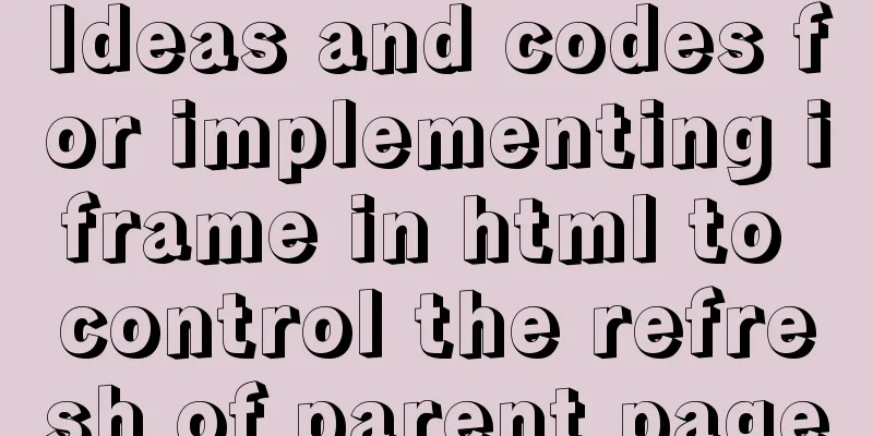 Ideas and codes for implementing iframe in html to control the refresh of parent page