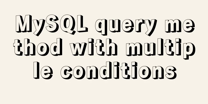 MySQL query method with multiple conditions
