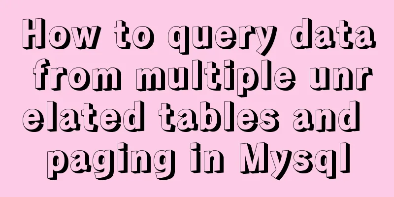 How to query data from multiple unrelated tables and paging in Mysql