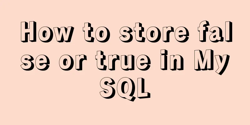 How to store false or true in MySQL