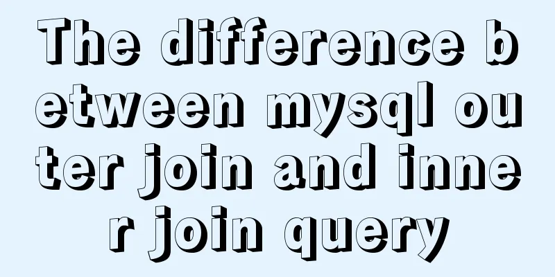 The difference between mysql outer join and inner join query