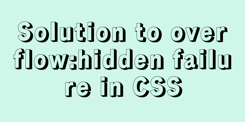 Solution to overflow:hidden failure in CSS