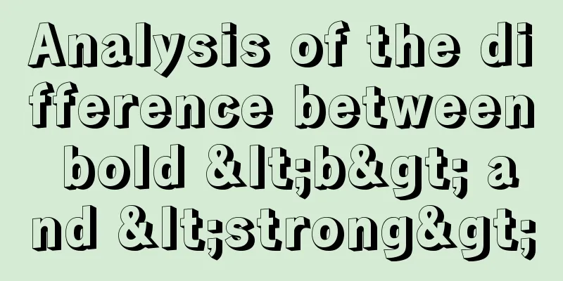 Analysis of the difference between bold <b> and <strong>