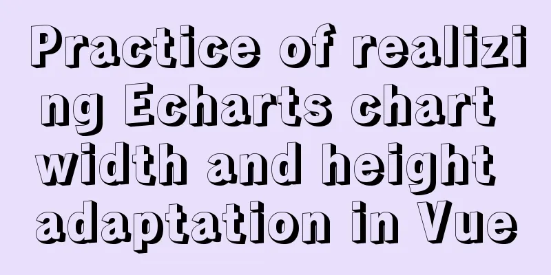 Practice of realizing Echarts chart width and height adaptation in Vue