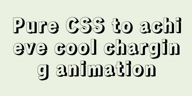 Pure CSS to achieve cool charging animation
